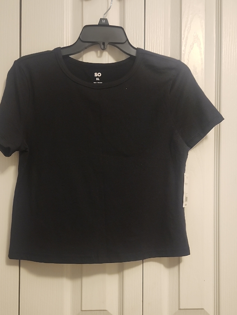 SO Black Crewneck Short Sleeve Tee